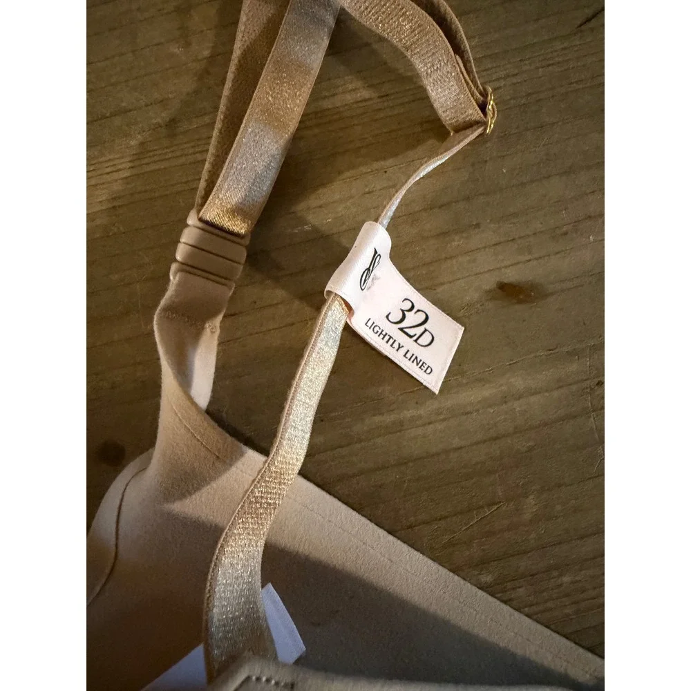 Victoria's Secret Lightly Lined Demi Bra 32D Beige V-Hardware 11245731